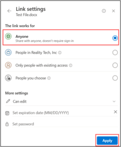 Effective Ways to Share Large Files via Email 6 Choose the Sharing Options